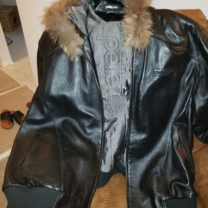 Leather Pelle men's coat